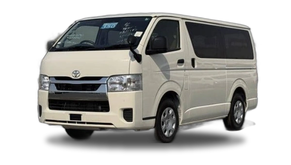 Toyota Hiace Grand Cabin White for Rent with Driver in Lahore